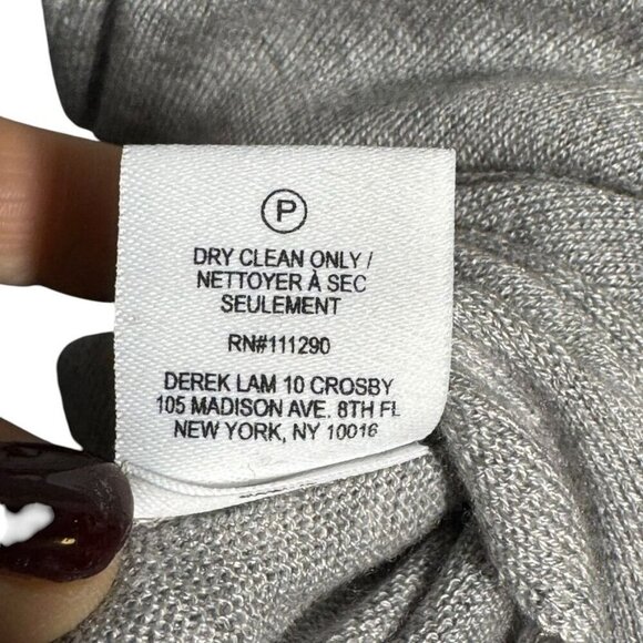 Derek Lam 10 Crosby size Large gray wrap sweater with cut out shoulder womens - Picture 6 of 7